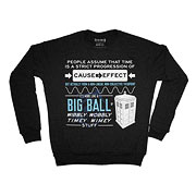 Doctor Who Wibbly Wobbly Timey Stuff Quote Fleece Sweater